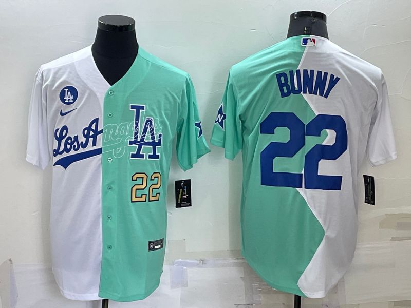 Men Los Angeles Dodgers 22 Bunny green white Nike 2022 MLB Jersey2